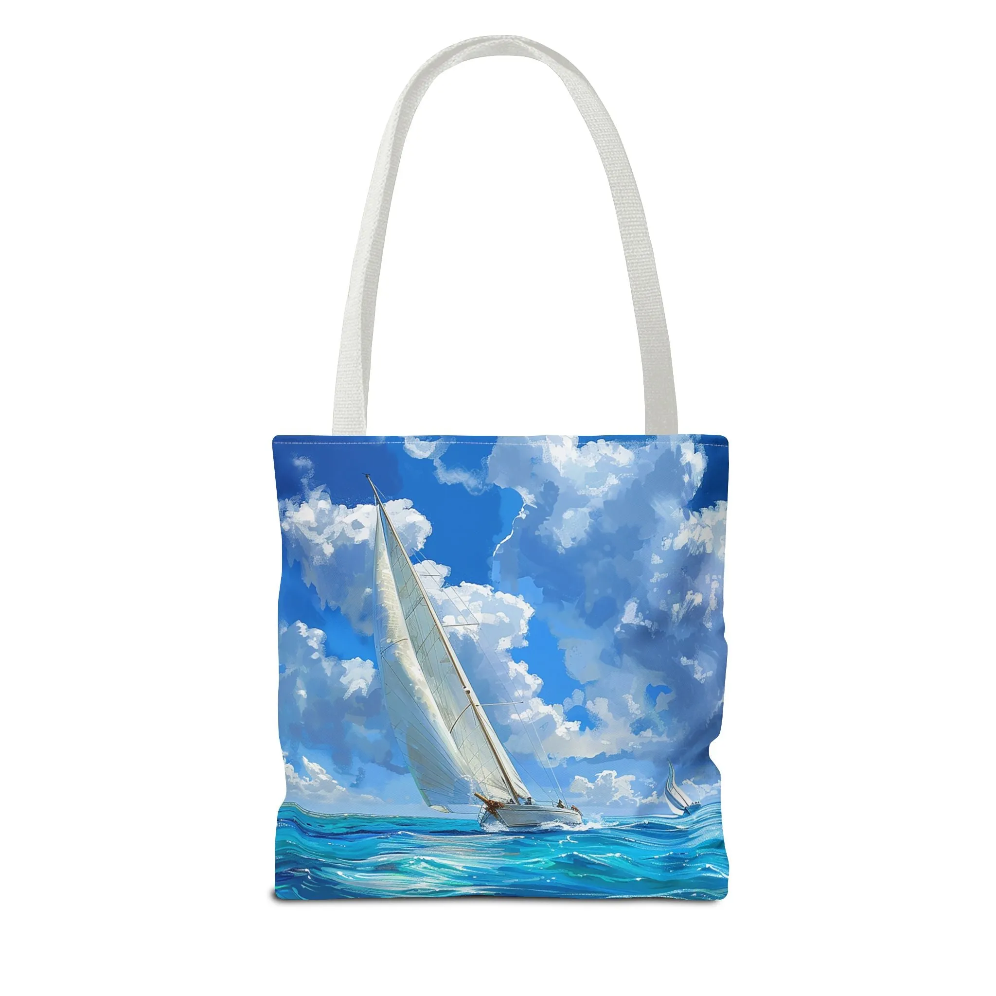Ocean Breeze Sailing Tote Bag - Set Sail in Style - Catch the Wind and Waves! Available in 3 sizes.