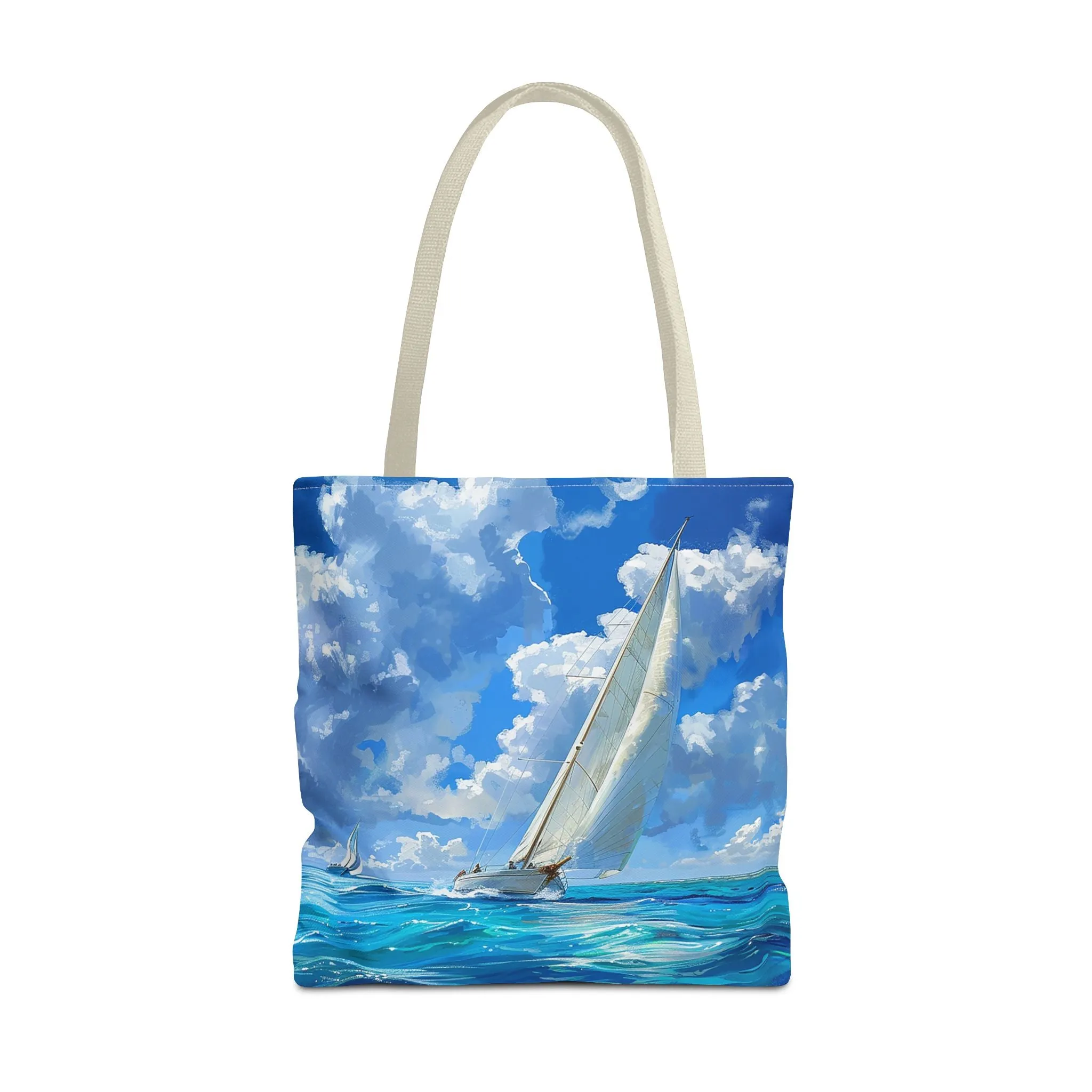 Ocean Breeze Sailing Tote Bag - Set Sail in Style - Catch the Wind and Waves! Available in 3 sizes.