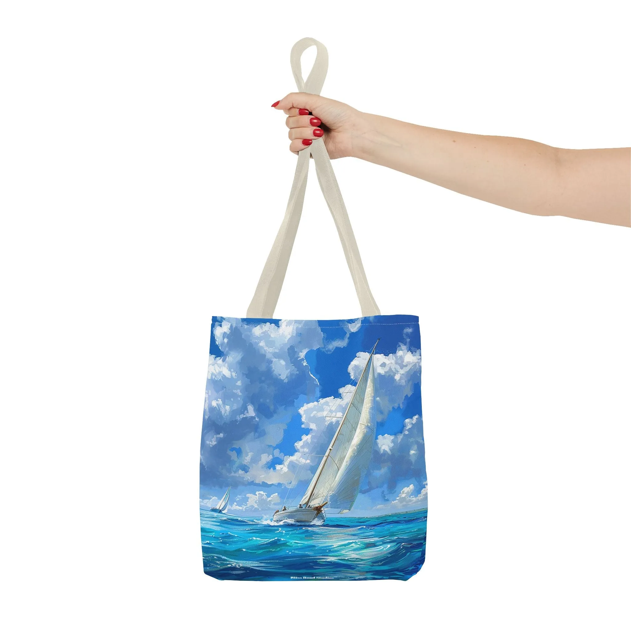 Ocean Breeze Sailing Tote Bag - Set Sail in Style - Catch the Wind and Waves! Available in 3 sizes.