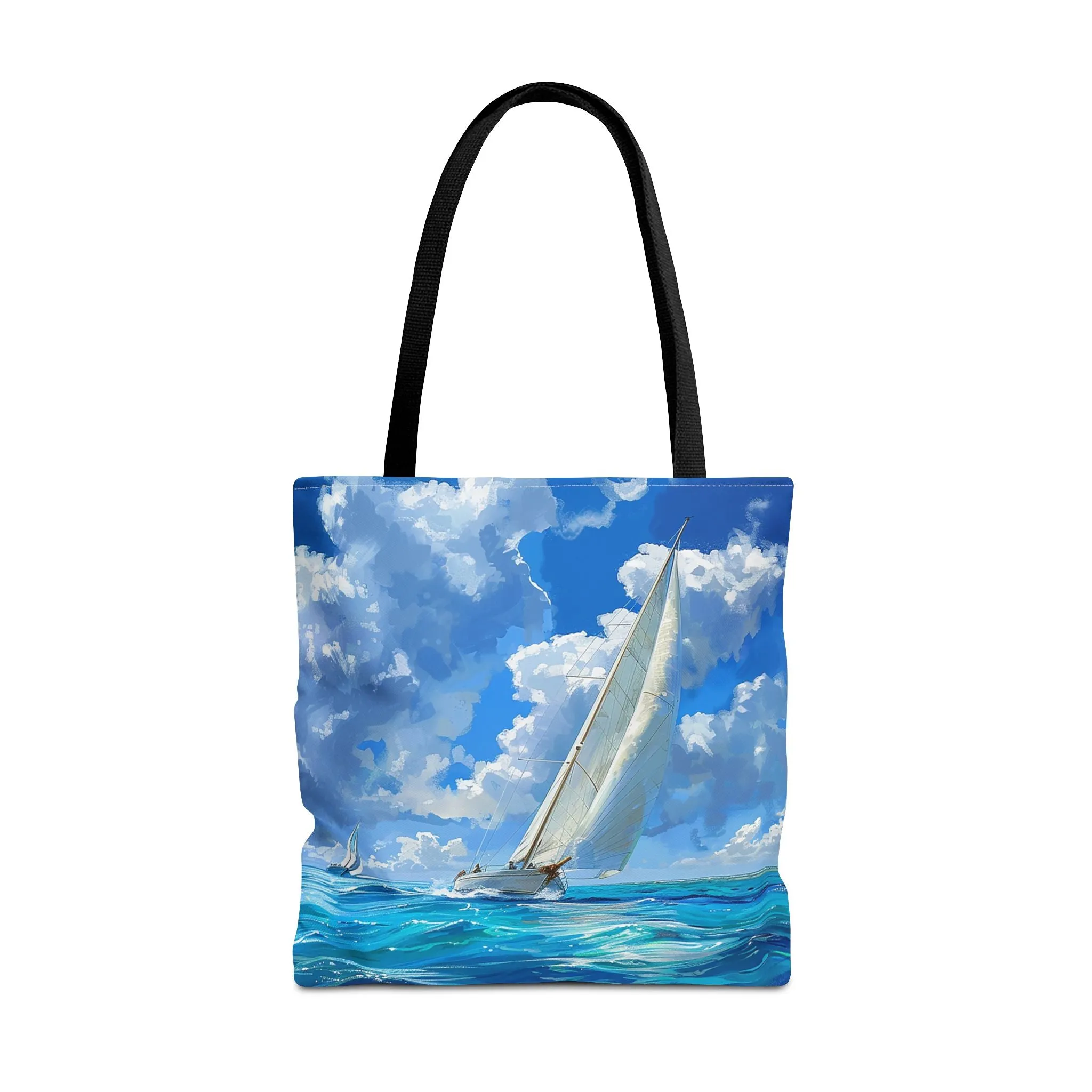 Ocean Breeze Sailing Tote Bag - Set Sail in Style - Catch the Wind and Waves! Available in 3 sizes.