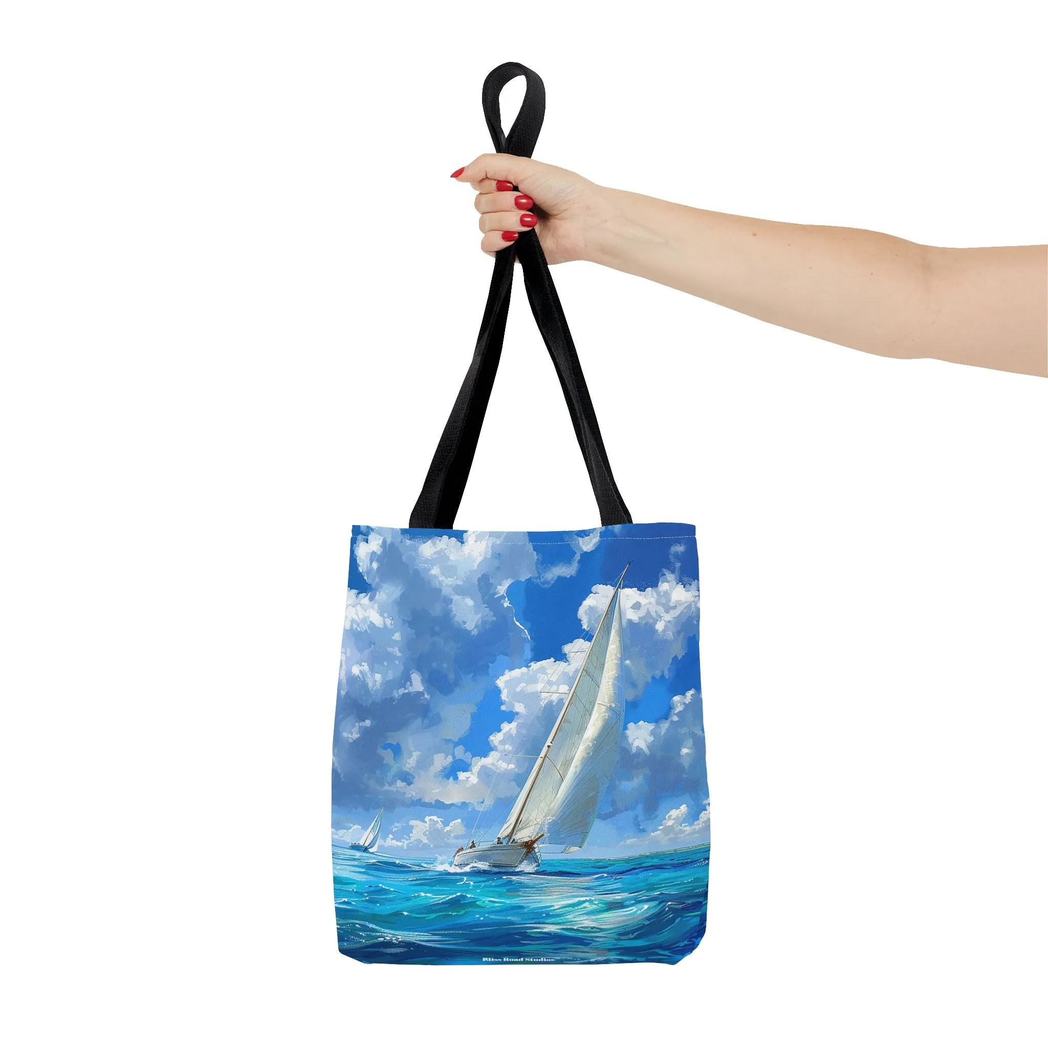 Ocean Breeze Sailing Tote Bag - Set Sail in Style - Catch the Wind and Waves! Available in 3 sizes.