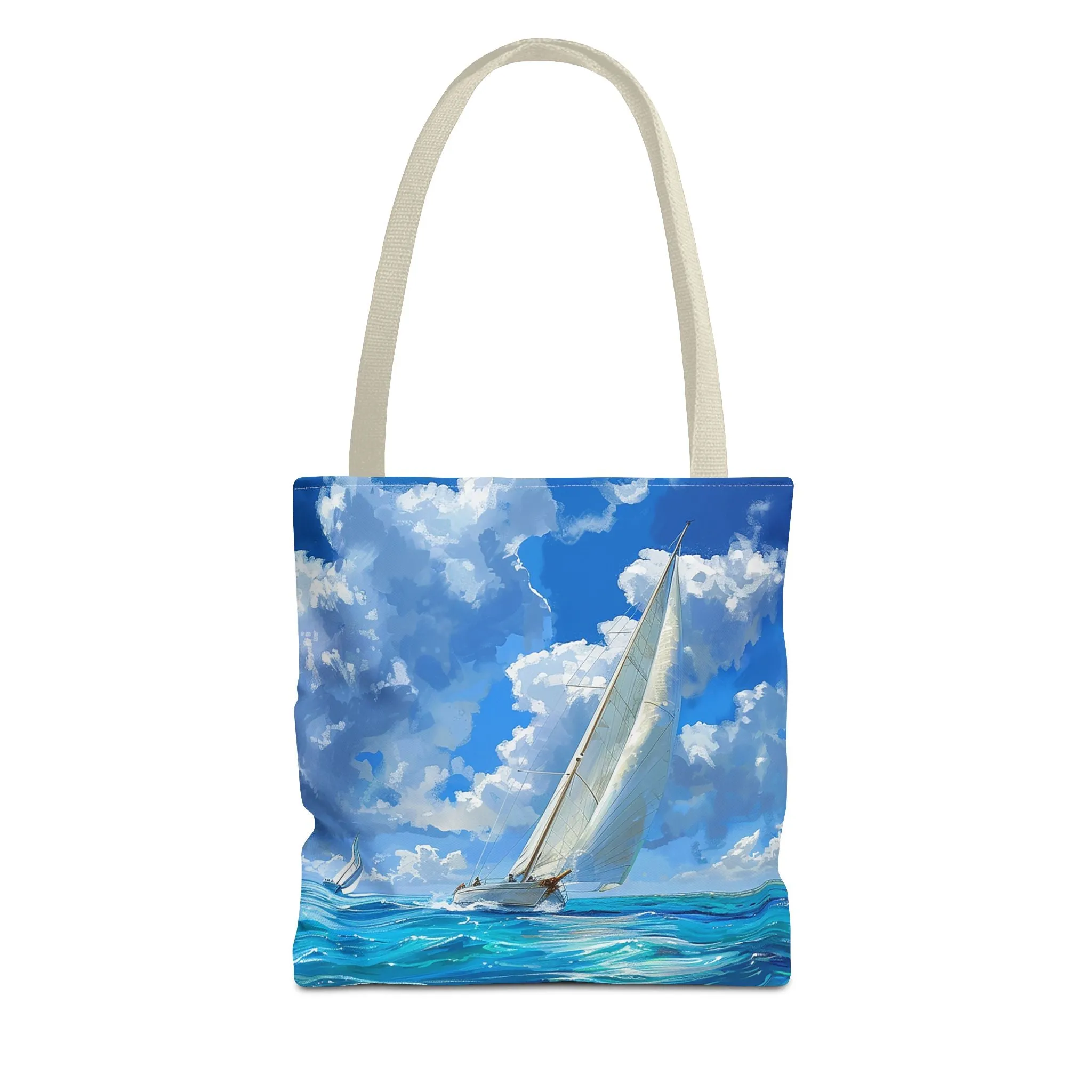 Ocean Breeze Sailing Tote Bag - Set Sail in Style - Catch the Wind and Waves! Available in 3 sizes.