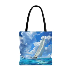 Ocean Breeze Sailing Tote Bag - Set Sail in Style - Catch the Wind and Waves! Available in 3 sizes.