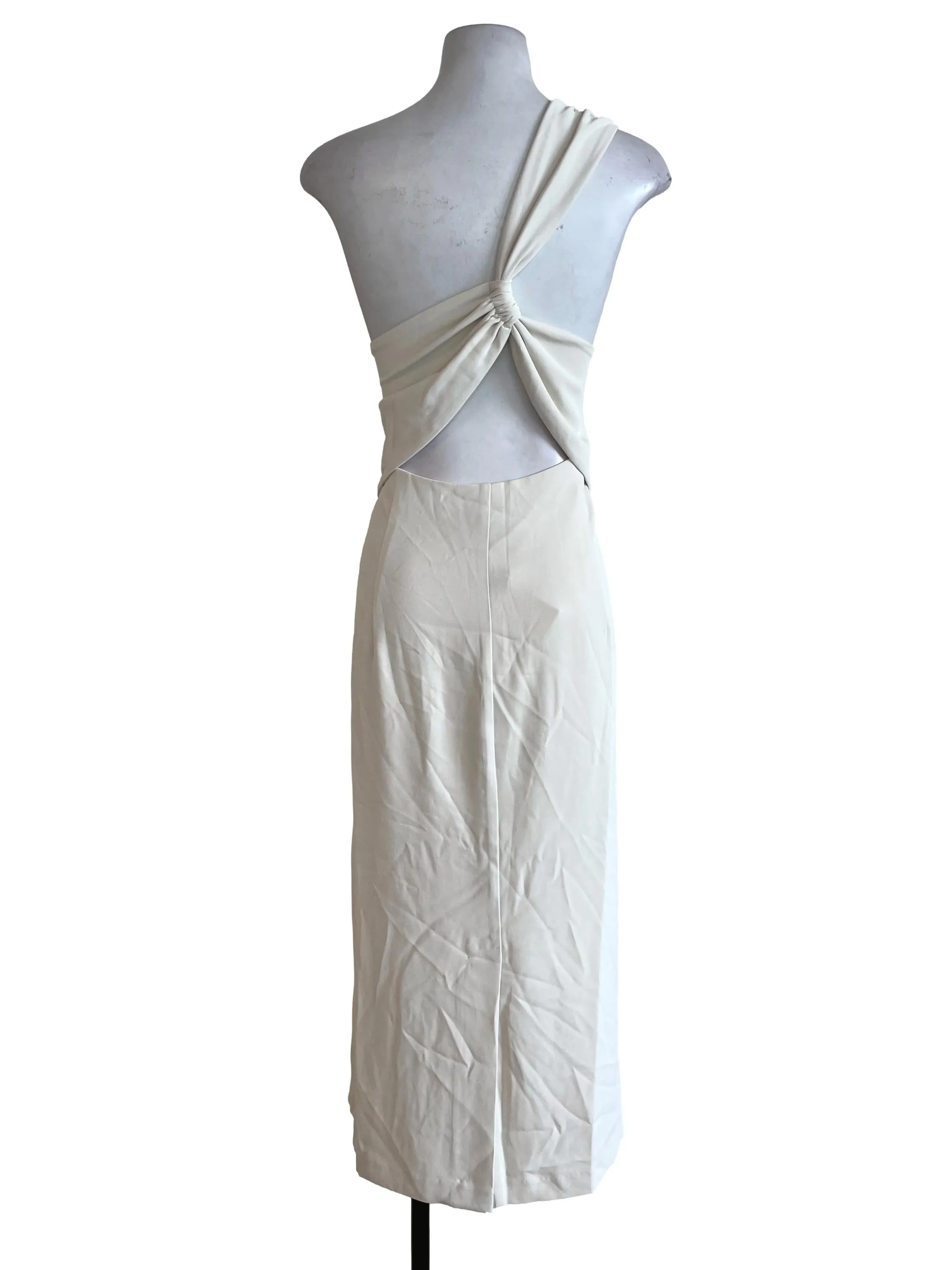 Off White One Shoulder Dress
