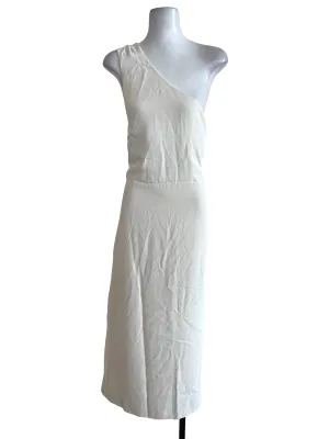Off White One Shoulder Dress