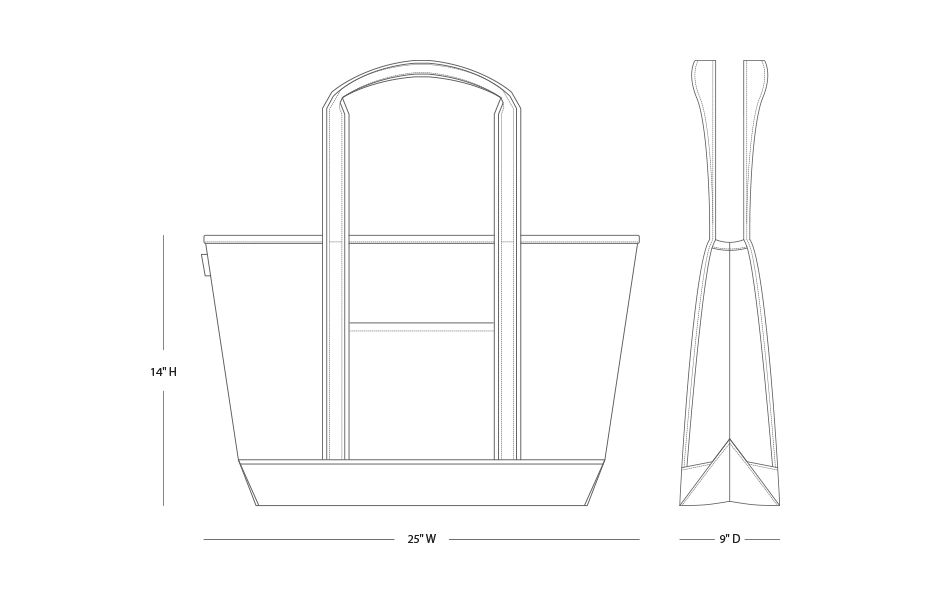 Omega Phi Alpha Large Canvas Boat Tote