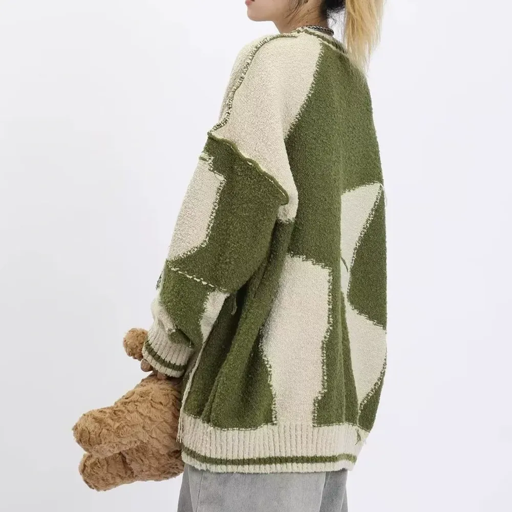 OOC' Contrast Color Tassels Sweater