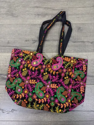 Paisley Embroidered Shopping Bag