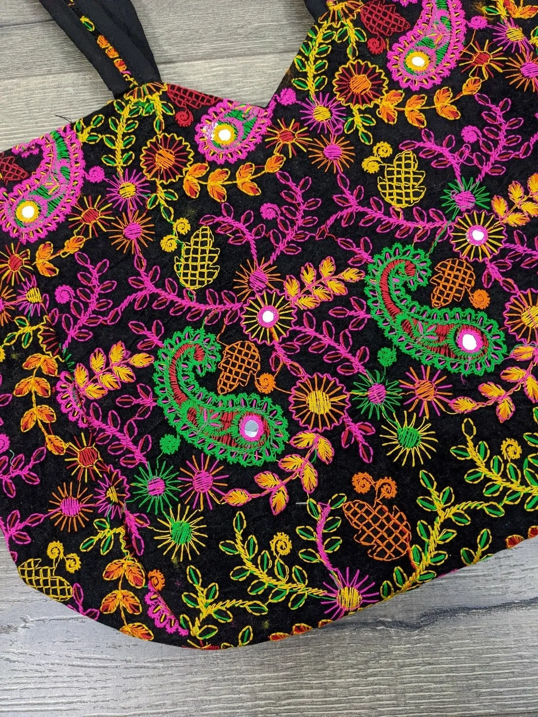 Paisley Embroidered Shopping Bag