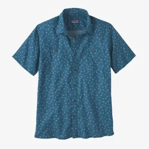 Patagonia M's Back Step Shirt- Hexes: Wavy Blue