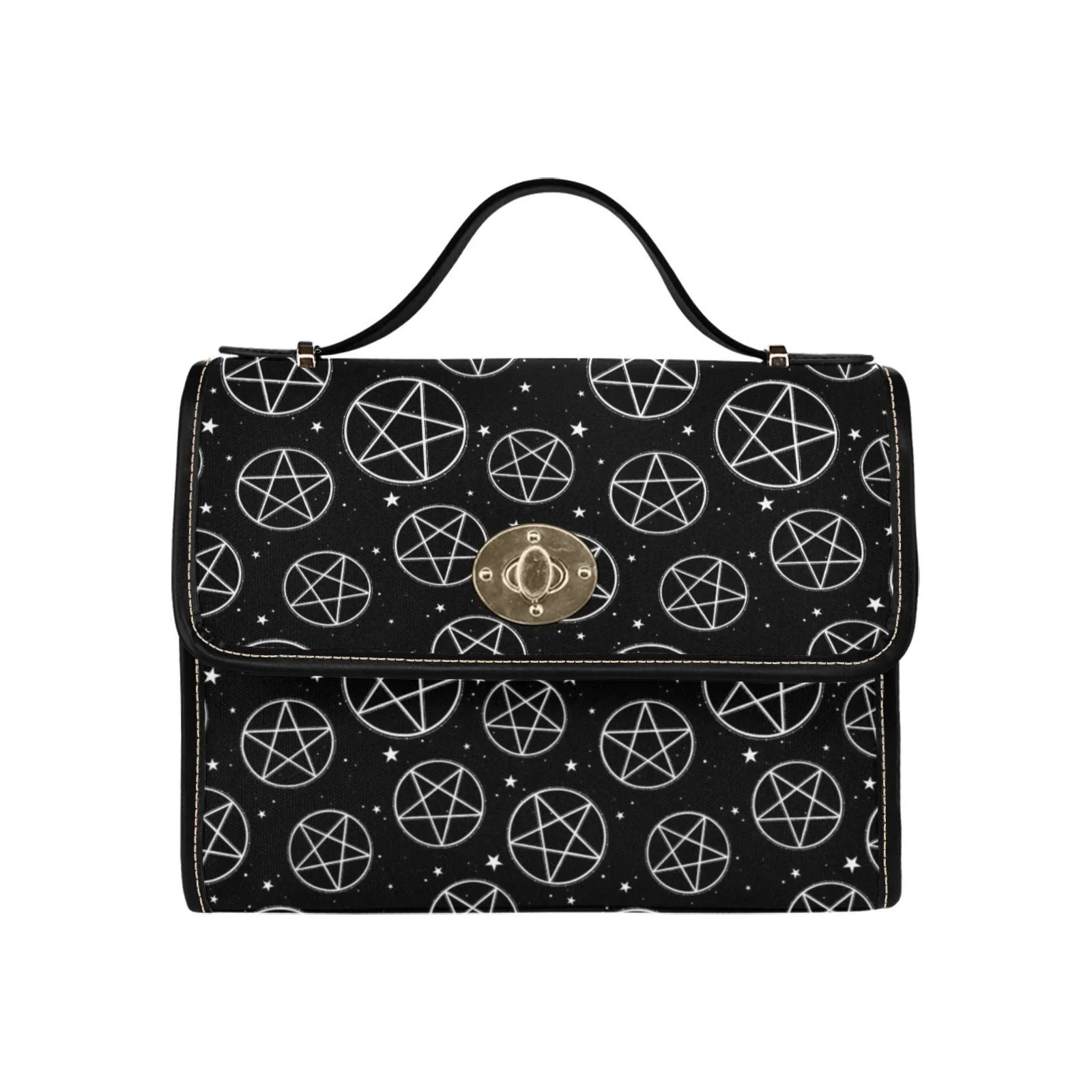 Pentagram Goth Satchel Bag, Pastel Goth Purse, Nu Goth, Occult Symbol, Kawaii Goth, Alternative Girls, Esoteric Symbol, Witchy Vibes
