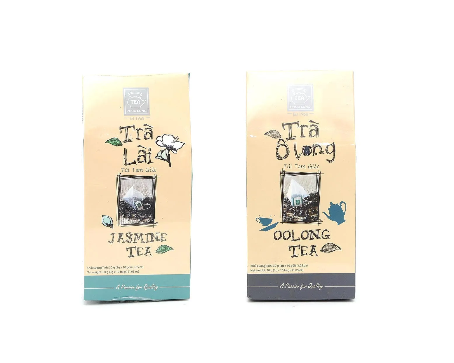 Phuc Long Vietnamese Tea In Triangle Tea Bags