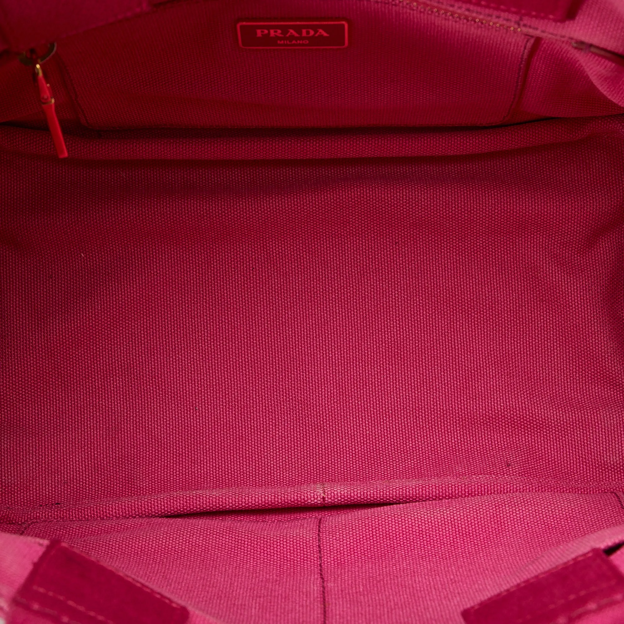 Pink Prada Small Canvas Canapa Logo Satchel