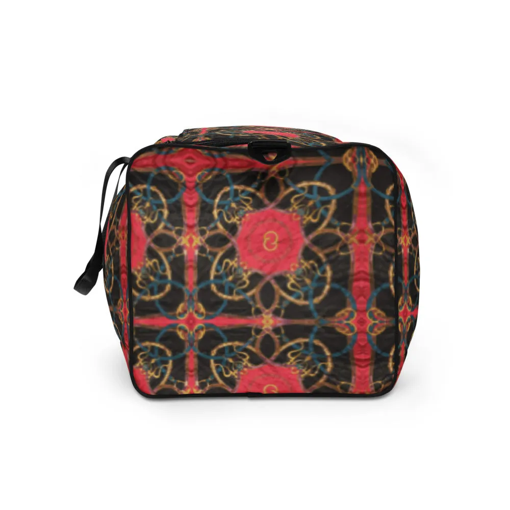 Pink Scarf Print Equestrian Duffle Bag
