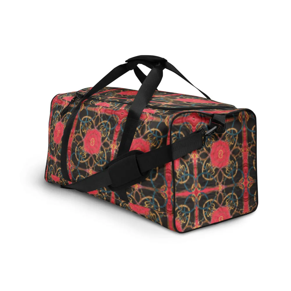 Pink Scarf Print Equestrian Duffle Bag