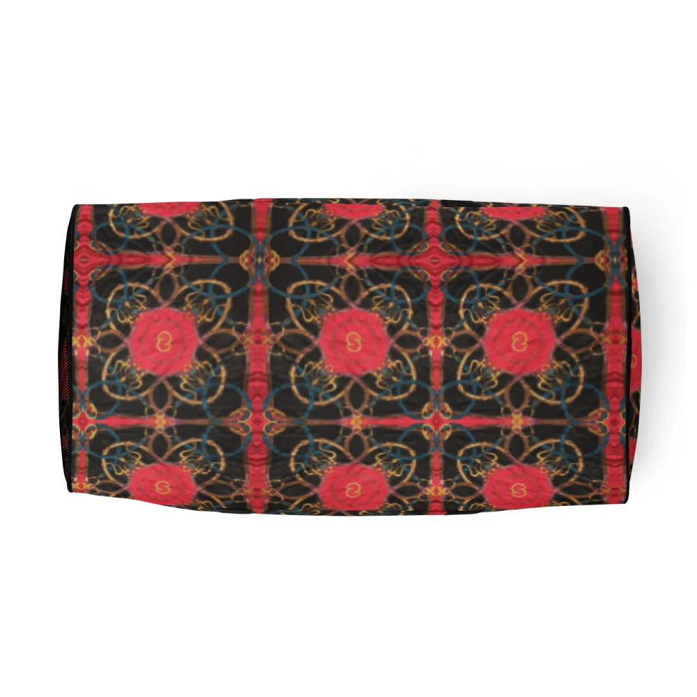 Pink Scarf Print Equestrian Duffle Bag