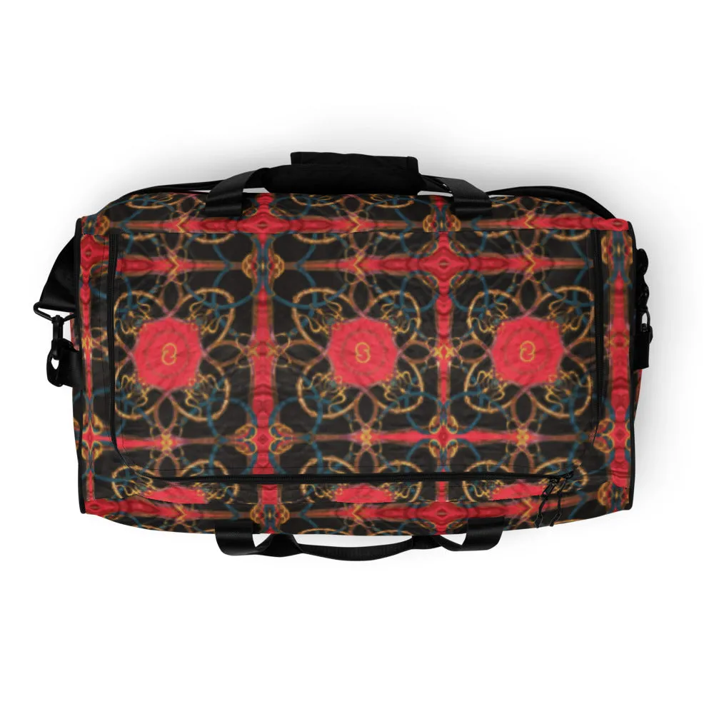 Pink Scarf Print Equestrian Duffle Bag
