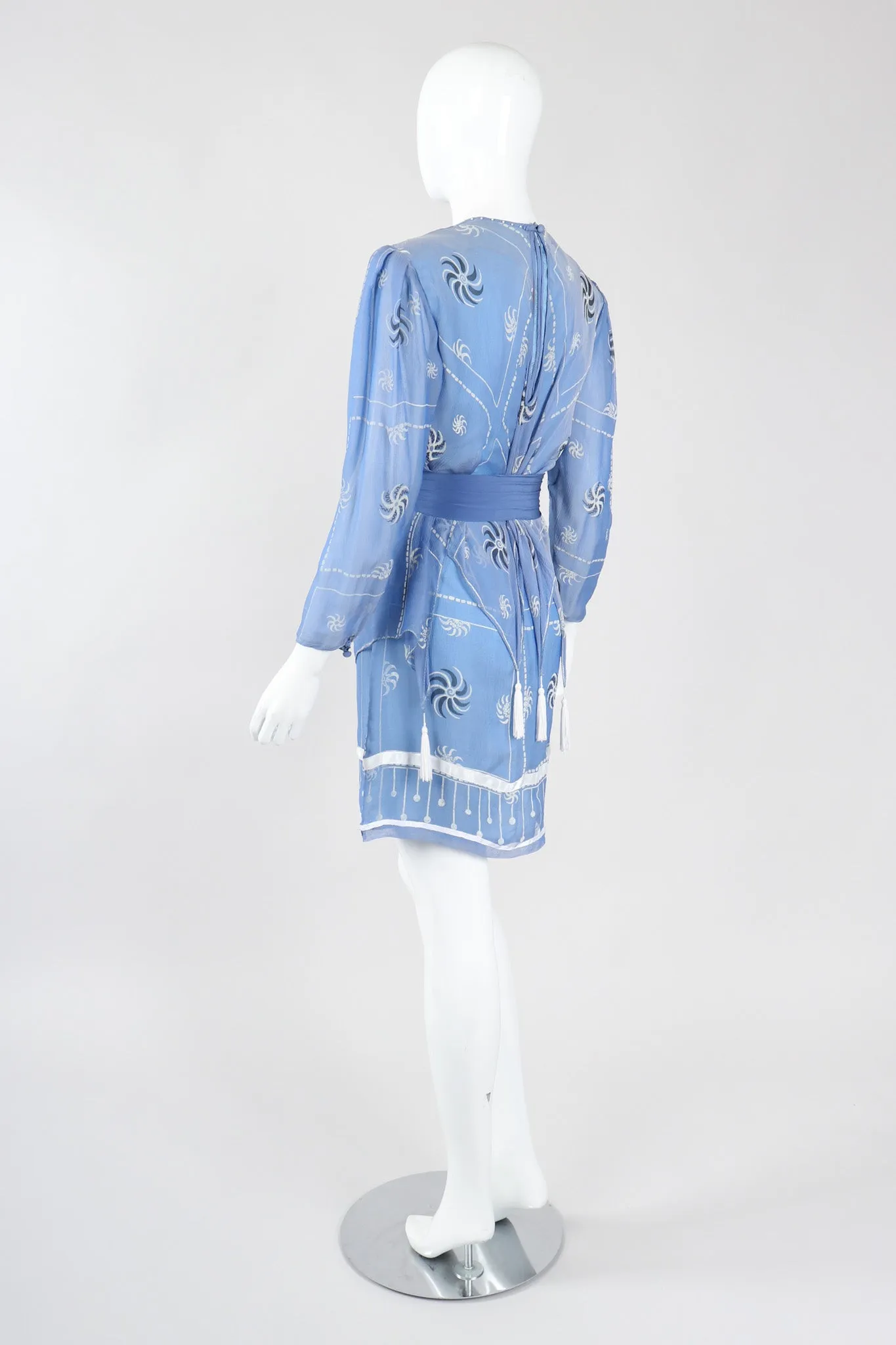 Pinwheel Painted Chiffon Dress