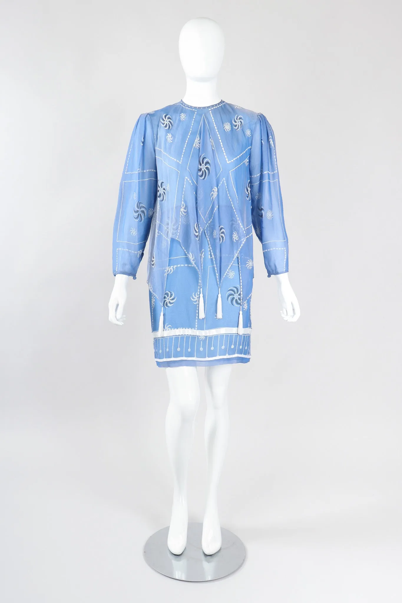 Pinwheel Painted Chiffon Dress