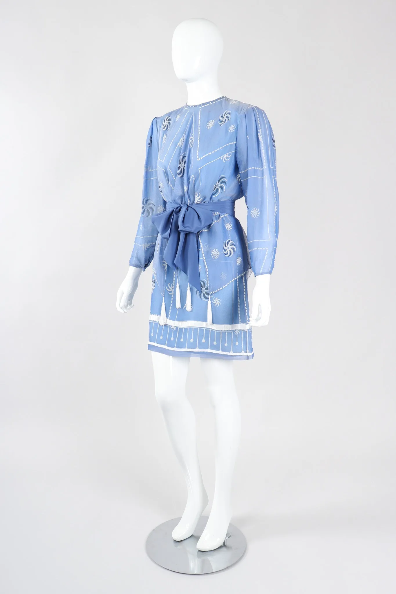 Pinwheel Painted Chiffon Dress