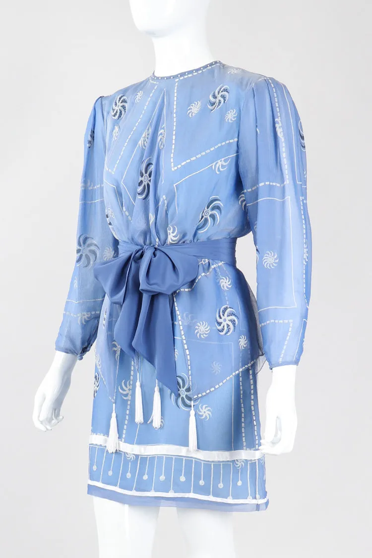 Pinwheel Painted Chiffon Dress