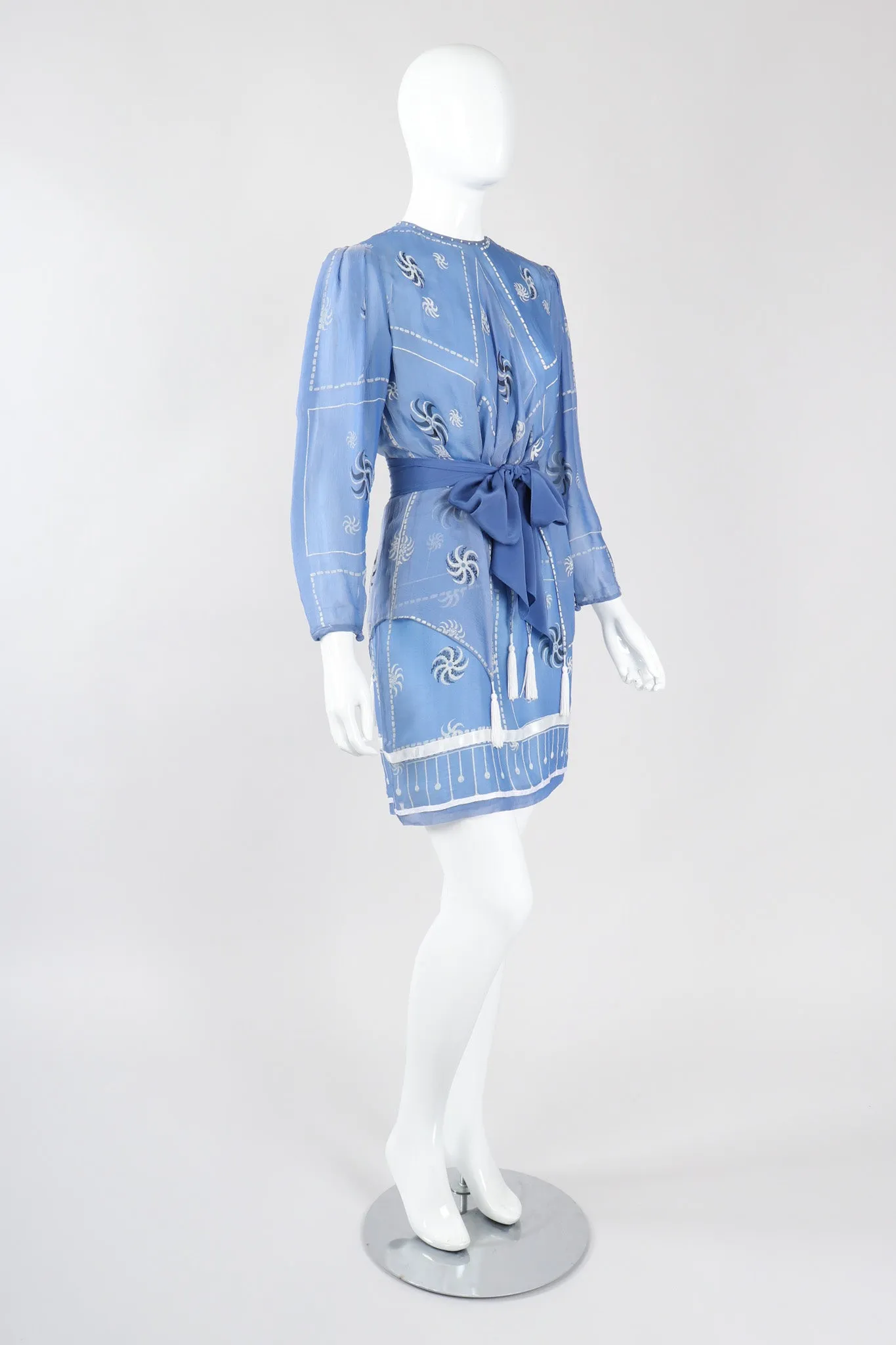 Pinwheel Painted Chiffon Dress