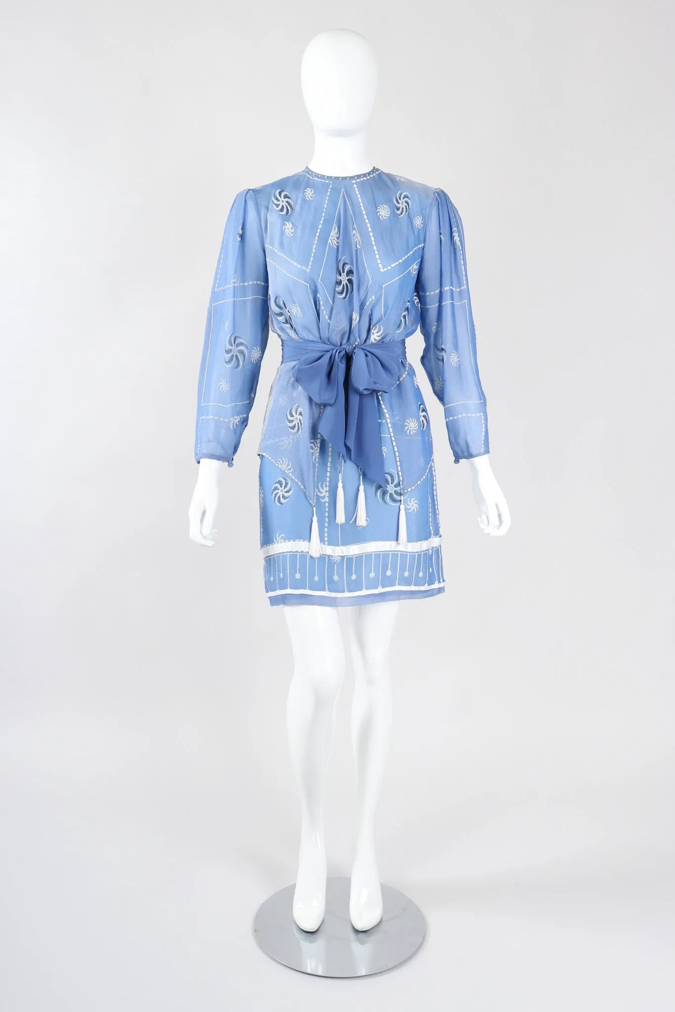 Pinwheel Painted Chiffon Dress
