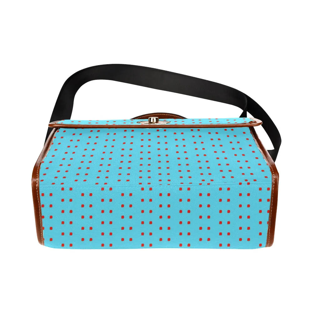 Polka Stripe London Satchel Bag