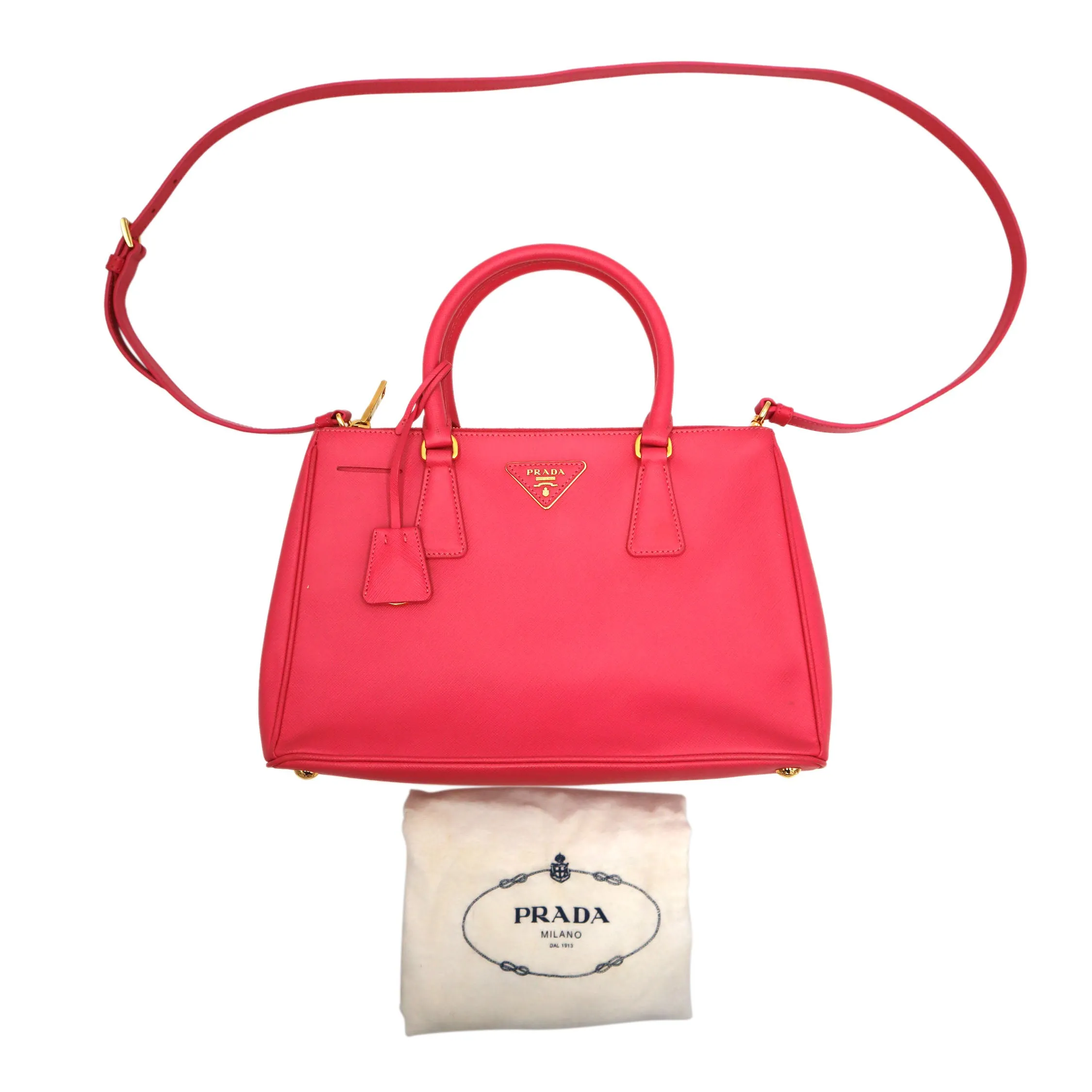 Prada Saffiano Galleria Double Zip Tote Bag