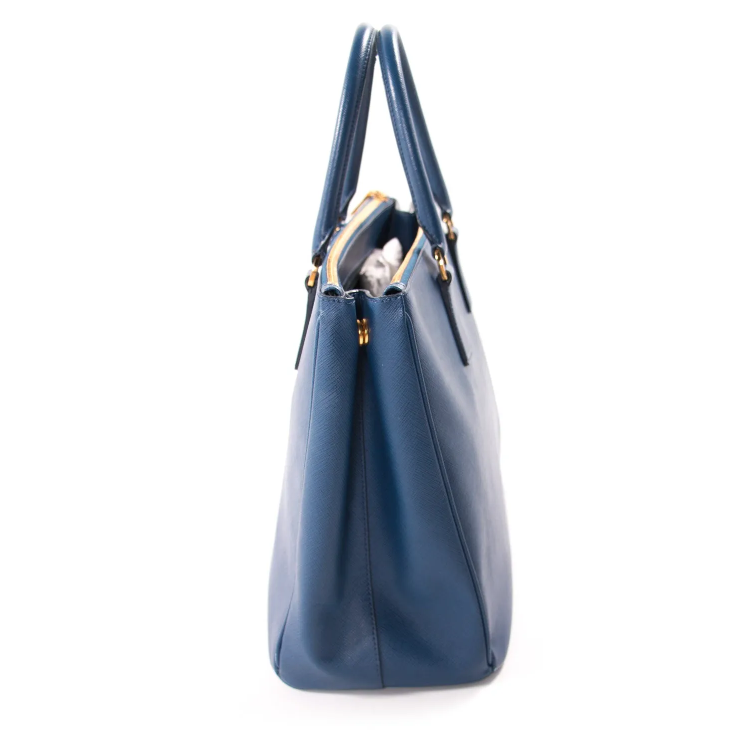 Prada Saffiano Lux Double-Zip Tote Bag