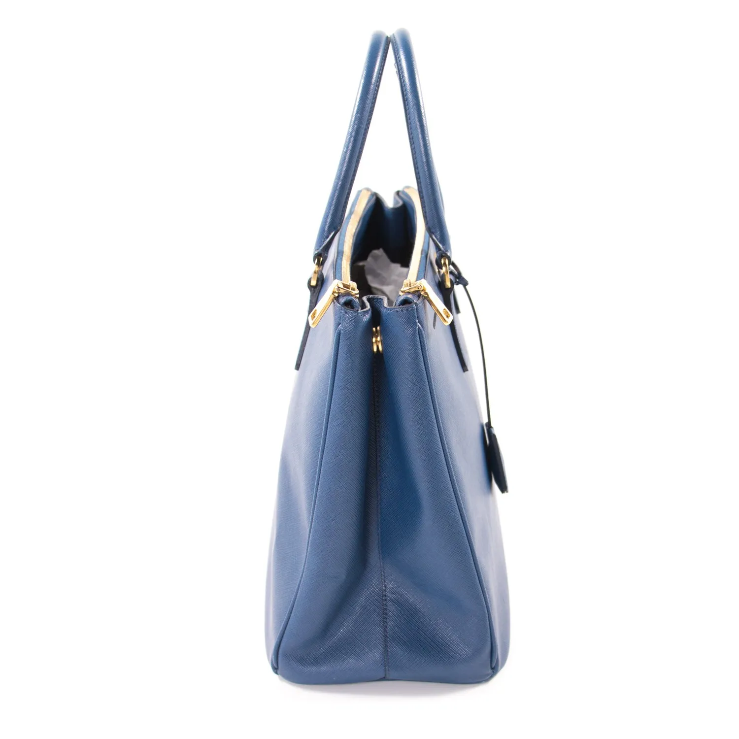 Prada Saffiano Lux Double-Zip Tote Bag