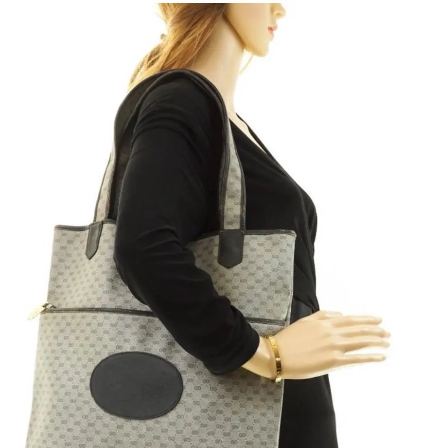 PREOWNED Gucci Tote Bag in Navy Blue