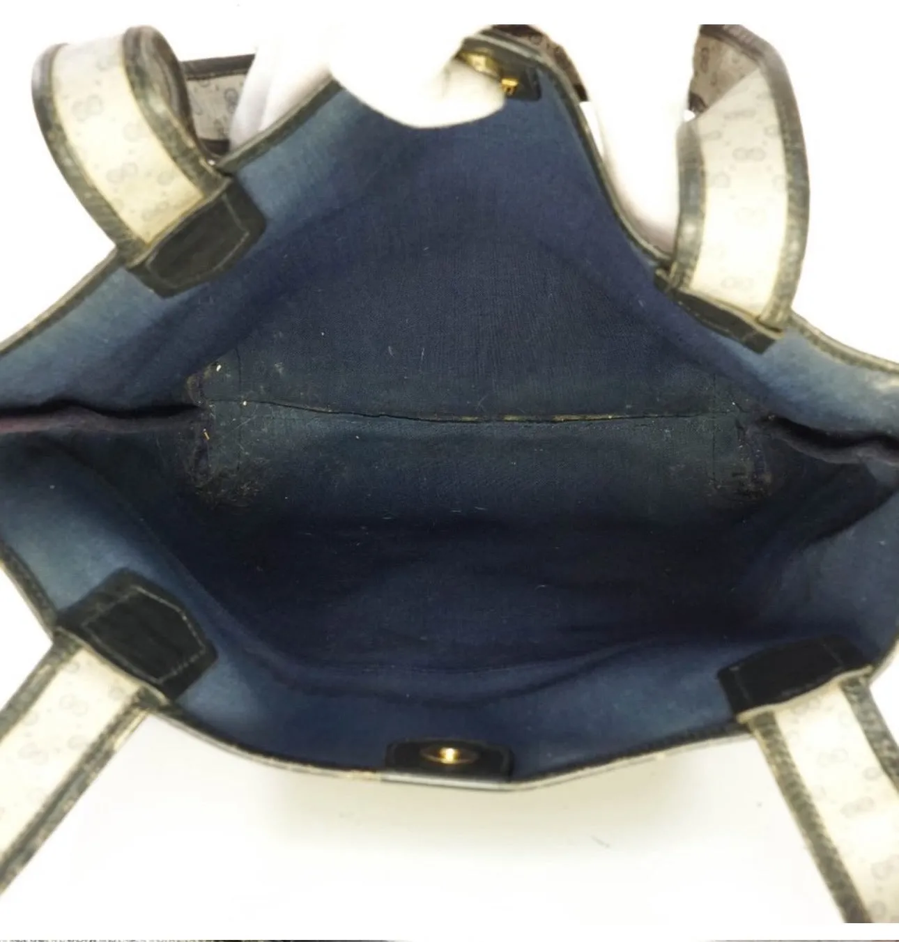 PREOWNED Gucci Tote Bag in Navy Blue