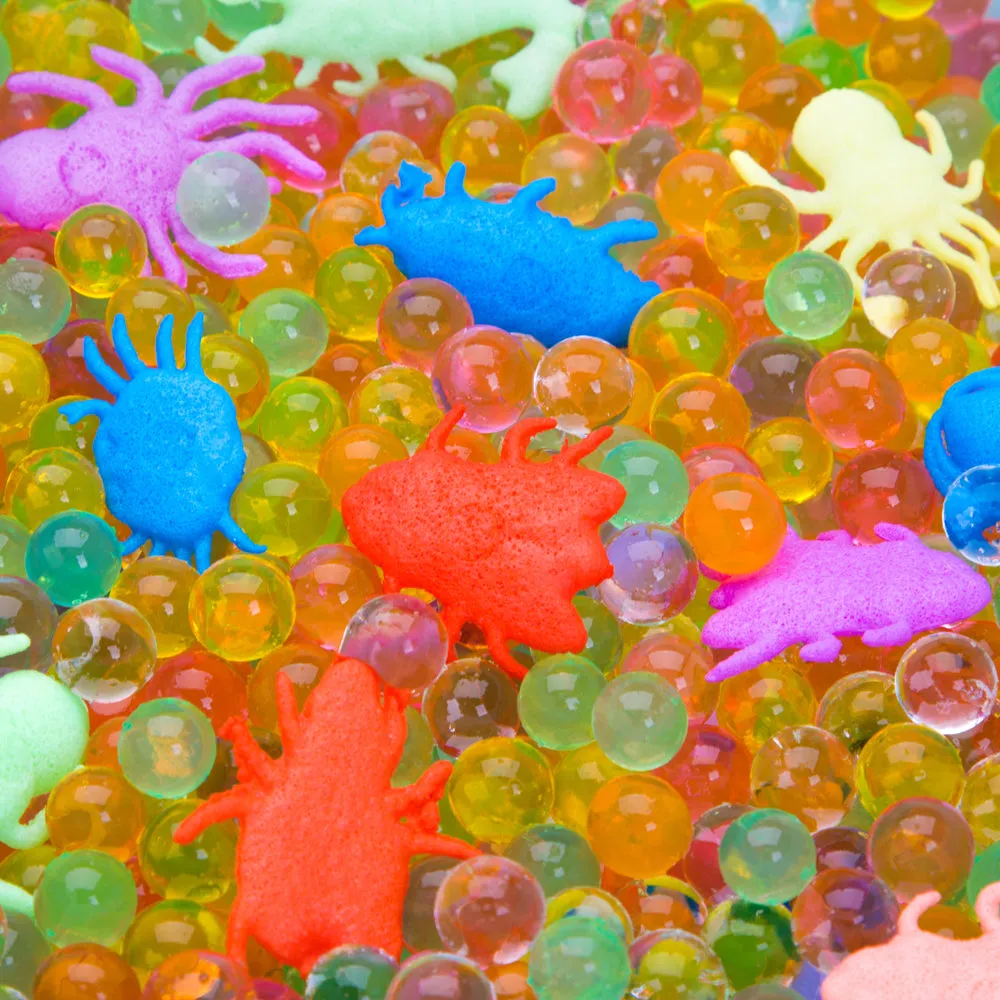 PROLOSO 40 Packet Water Growing Animals Expandable Sea Creatures with Crystal Water Beads