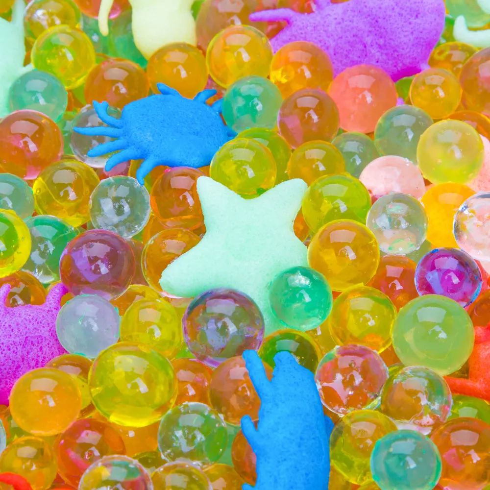 PROLOSO 40 Packet Water Growing Animals Expandable Sea Creatures with Crystal Water Beads