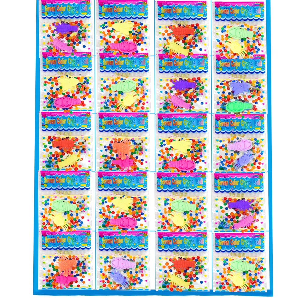 PROLOSO 40 Packet Water Growing Animals Expandable Sea Creatures with Crystal Water Beads