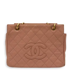 PST Petit Shopping Tote Bag in Caviar Leather   Gold hardware
