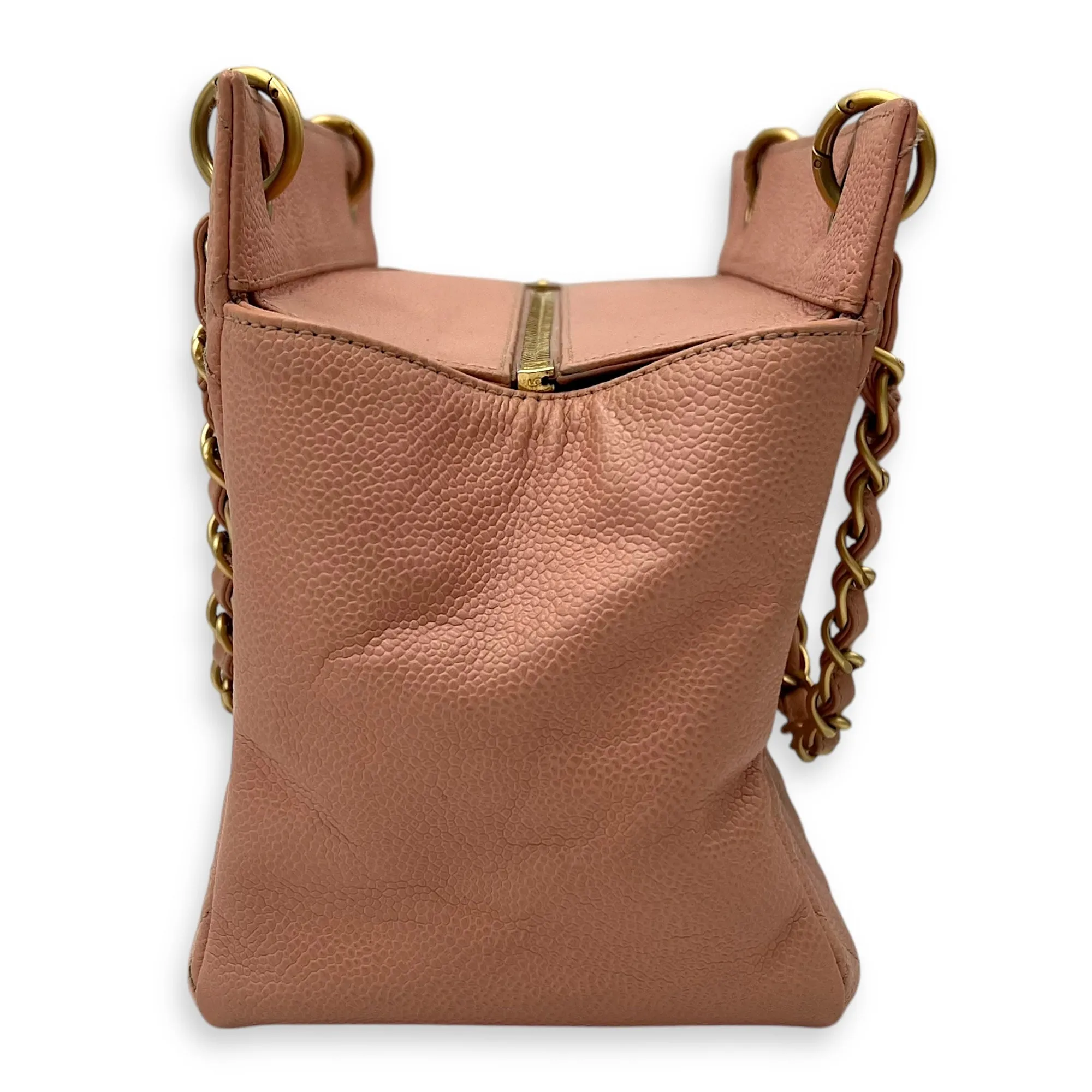 PST Petit Shopping Tote Bag in Caviar Leather   Gold hardware