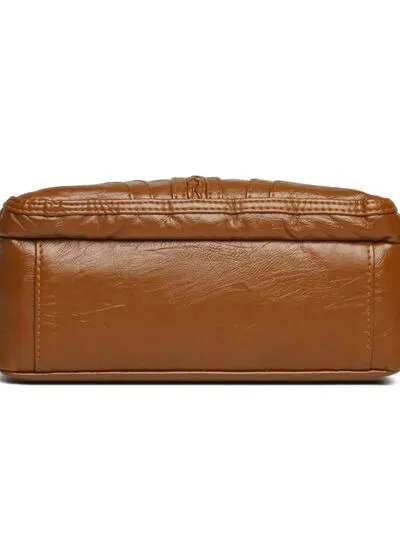 PU Leather Adjustable Strap Shoulder Bag