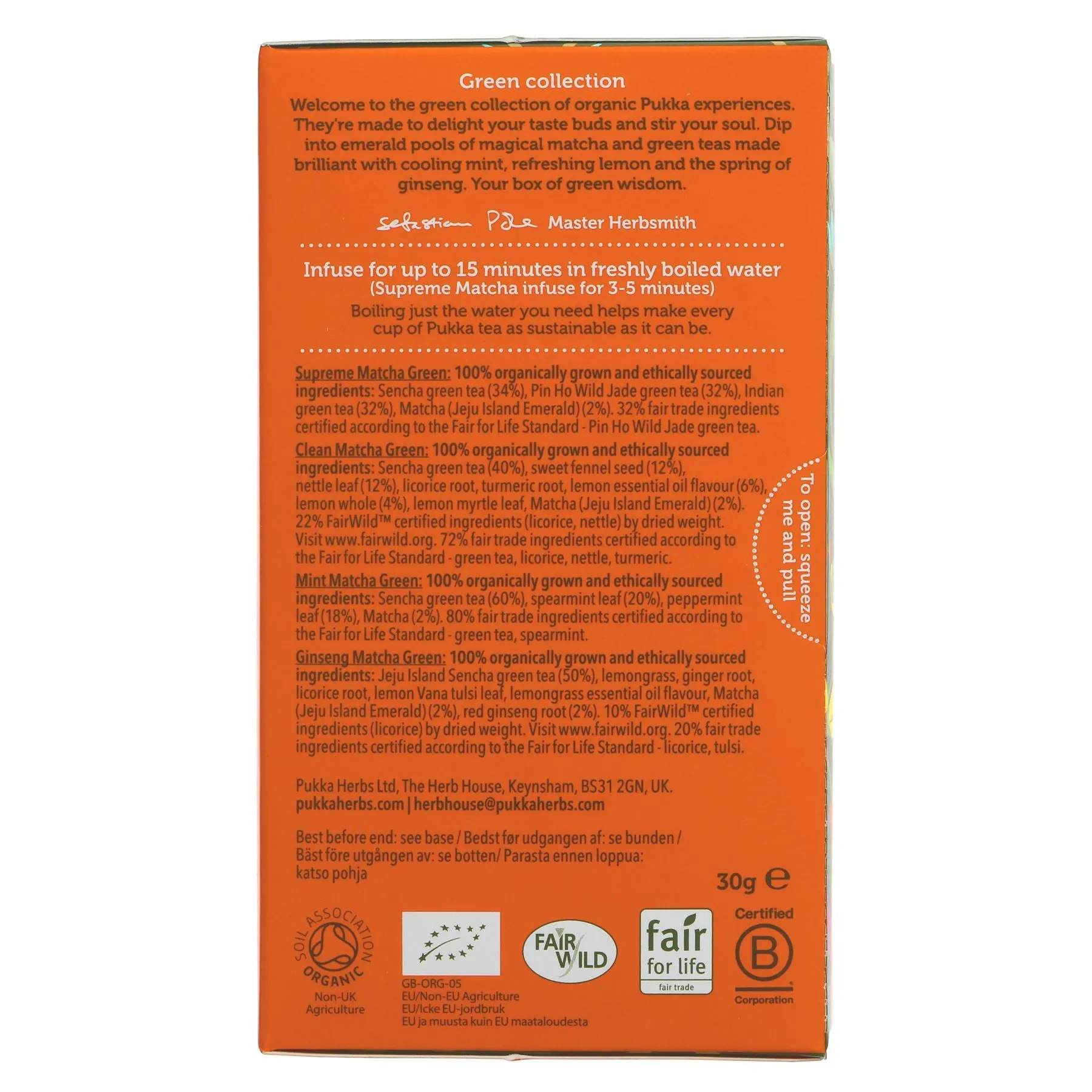 Pukka | Green Collection - Contains 5 different greenteas | 20 bags