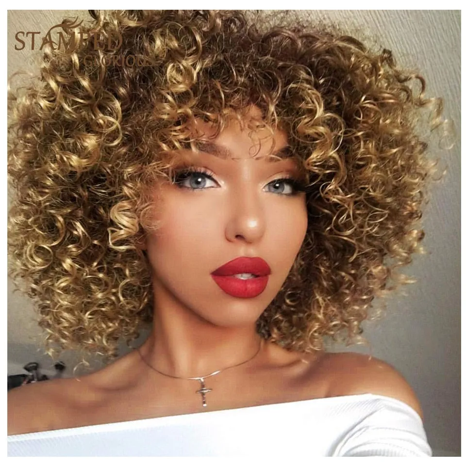 "Mimi"  Classic Spiral Curl Wig with Bang (Multiple colors )