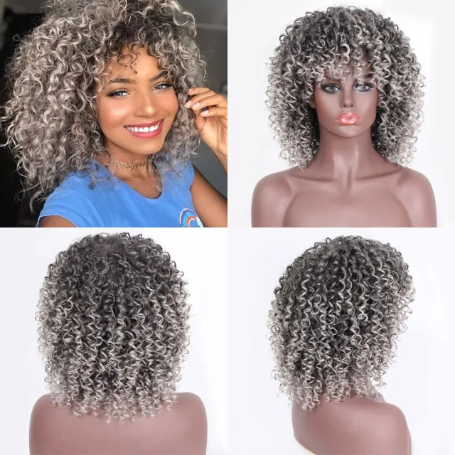"Mimi"  Classic Spiral Curl Wig with Bang (Multiple colors )