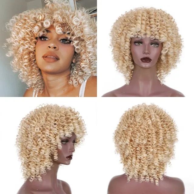 "Mimi"  Classic Spiral Curl Wig with Bang (Multiple colors )