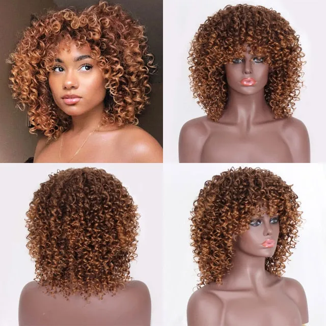 "Mimi"  Classic Spiral Curl Wig with Bang (Multiple colors )