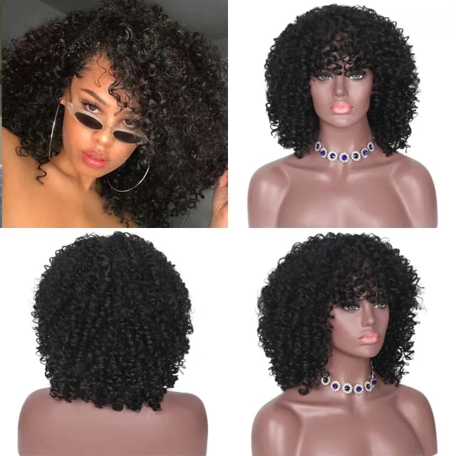 "Mimi"  Classic Spiral Curl Wig with Bang (Multiple colors )