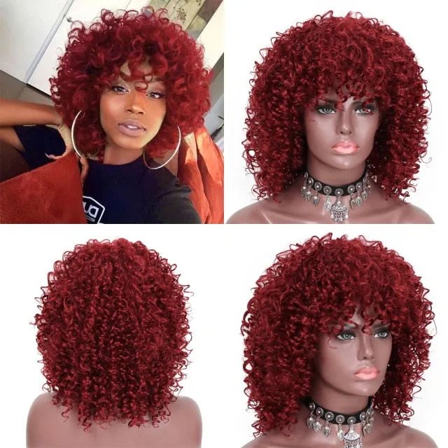 "Mimi"  Classic Spiral Curl Wig with Bang (Multiple colors )
