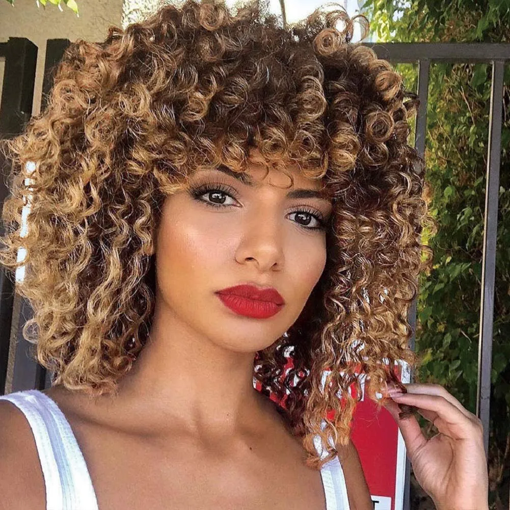 "Mimi"  Classic Spiral Curl Wig with Bang (Multiple colors )