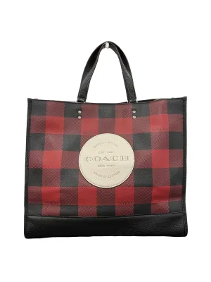 Red Black Plaid Print Dempsey Tote 40 Buffalo