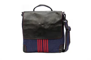 Redstripe Crossbody Aso Oke Bag