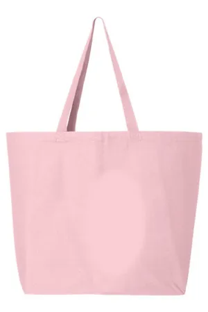 Retro Small Town Christmas Canvas Jumbo Tote